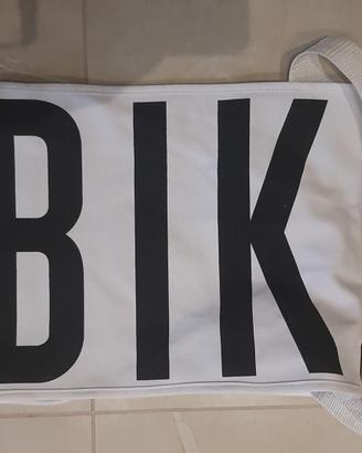 Sacca BIKKEM bianca Nuova in tessuto con tracolla