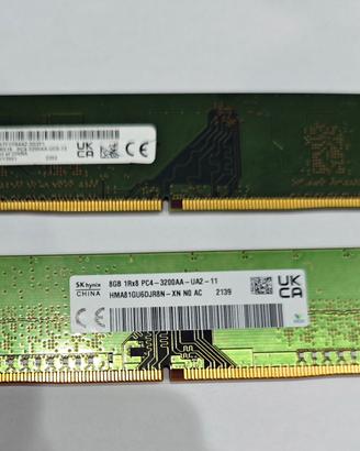 RAM 16GB 2x8GB DDR4 3200MHz PC4 SK Hynix + Micron