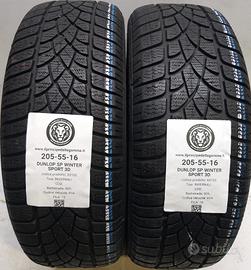 2 GOMME 205 55 16 DUNLOP A63155