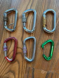 Moschettoni arrampicata canyoning speleo