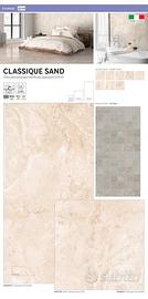 Piastrelle 60*60 sp. 10 mm effetto marmo beige e s