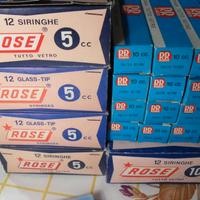 Lotto Siringhe in vetro anni 60