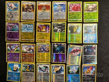 100 Pokemon reverse assortite varie serie
