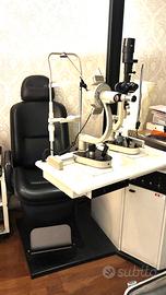 Riunito poltrona oftalmometro lampada a fessura