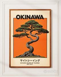 Poster Okinawa Stile Giapponese Vintage