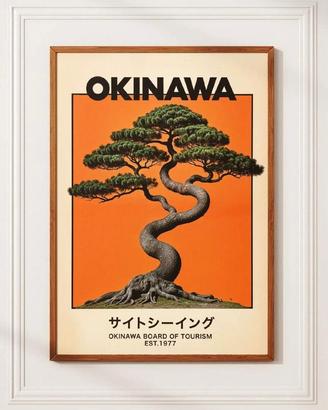 Poster Okinawa Stile Giapponese Vintage