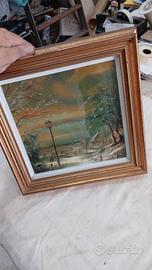 Quadro dipinto a mano ad olio su tavola 