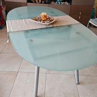 Tavolo vetro temperato allungabile