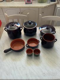 6 PENTOLE IN TERRACOTTA VARIE MISURE