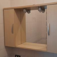 Specchiera da Bagno in legno illuminata