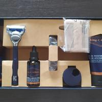 King C. Gillette Kit Rasoio Deluxe Blu/Oro