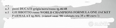 BLOCCO COMPLETO DUCATI + GIUBBOTTO VINTAGE