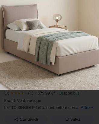 letto singolo contenitore 