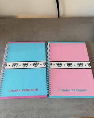 2 Quaderni a spirale Chiara Ferragni A4