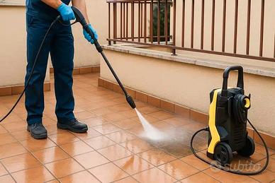 Pulizia balconi/terrazzi ad alta pressione
