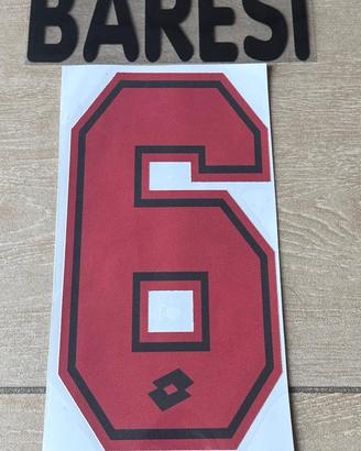 Kit Nameset Milan 96/97 Flock away 6 Baresi