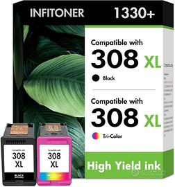 2 cartucce 308 XL per HP