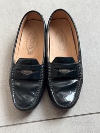 tod's mocassino in pelle  gommino donna tg.36