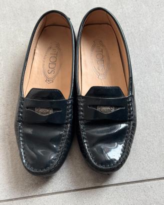 tod's mocassino in pelle  gommino donna tg.36