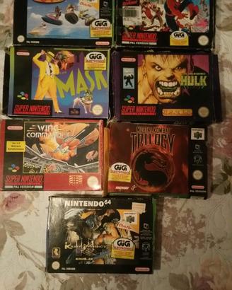 Lotto giochi super nintendoEnintendo64 con scatola