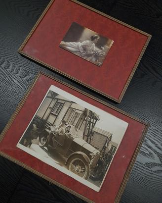 2Cornici vintage '50 stile Luigi Filippo dorate 