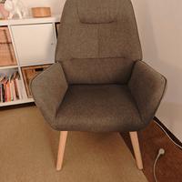 Poltrona stile svedese grigio