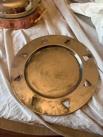 Piatto natalizio decorativo placcato argento