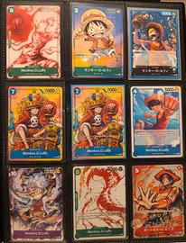 20 Carte One piece card game tgc varie