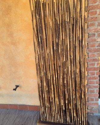 2 pannelli divisori in canne di bambu'
