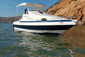 Barca a motore semicabinata