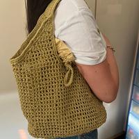 Borsa dorata all’uncinetto