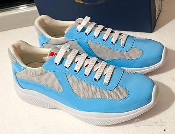Scarpe Prada Americas cup Teglia 42 celesti