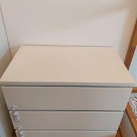 Cassettiera IKEA MALM 3 cassetti bianca