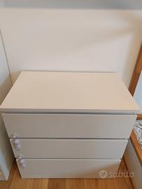 Cassettiera IKEA MALM 3 cassetti bianca