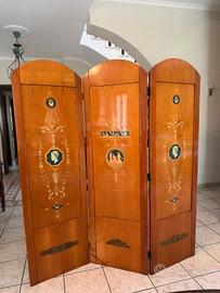 Separé 3 ante in legno  - Decorazioni neoclassiche