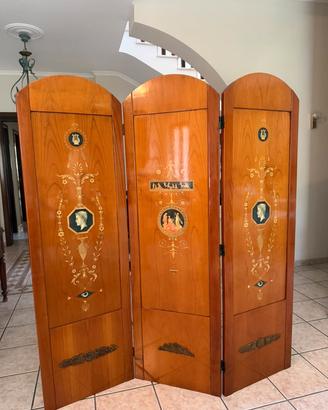 Separé 3 ante in legno  - Decorazioni neoclassiche