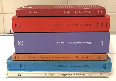 6 libri edizioni Adelphi