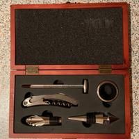 cofanetto in legno 5 pz sommelier