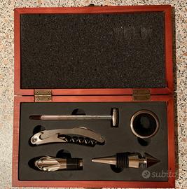 cofanetto in legno 5 pz sommelier