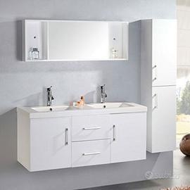 Mobile Bagno Doppio Lavabo 120 cm White Malibu