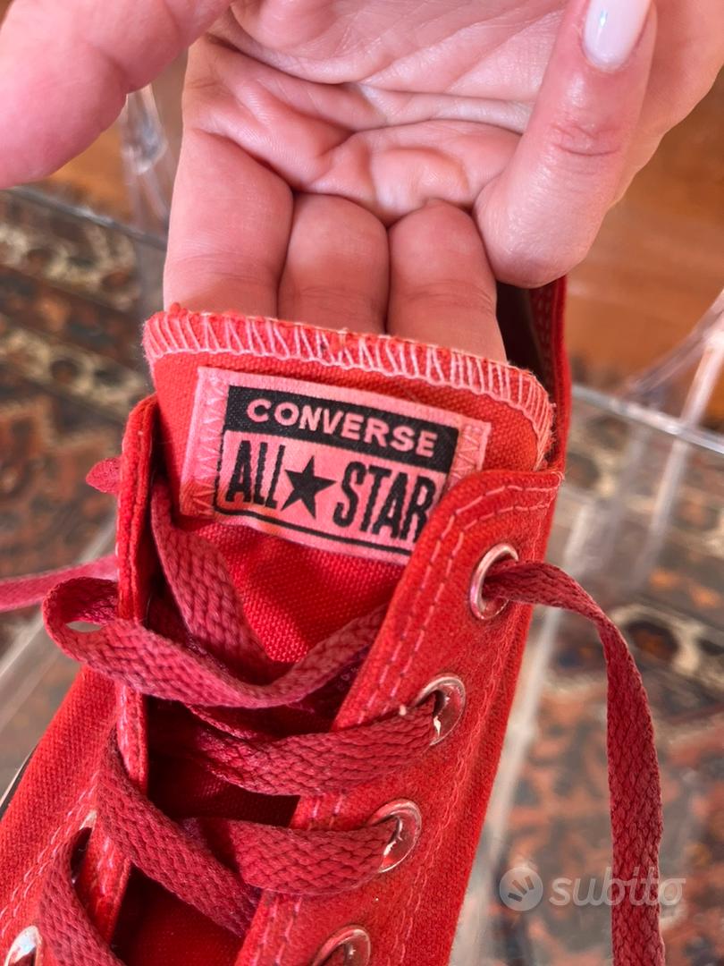 Converse All Star rosse delave con zeppa Abbigliamento e Accessori In vendita a Palermo