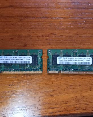 2x Samsung 512MB PC2-5300 RAM