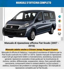 manuale officina Fiat scudo Citroën jumpy expert