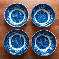 4 piatti fondi in ceramica inglese "Avon Cottage"
