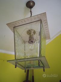 Lampadario in cristallo vintage