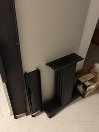 Scrivania grigia 80x180 con angolo da 80x80