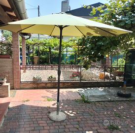 Ombrellone da giardino con base cemento