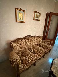 Salotto Classico Barocco Divano 3 Posti + 2 Poltro
