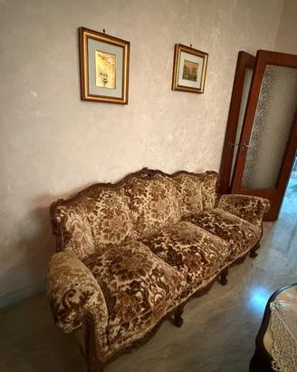 Salotto Classico Barocco Divano 3 Posti + 2 Poltro
