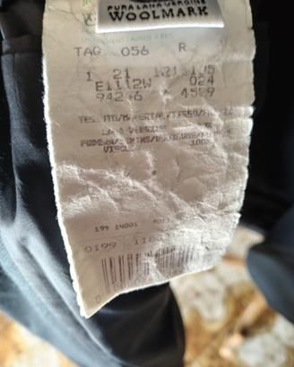 Vestito uomo invernale blu scuro taglia 56